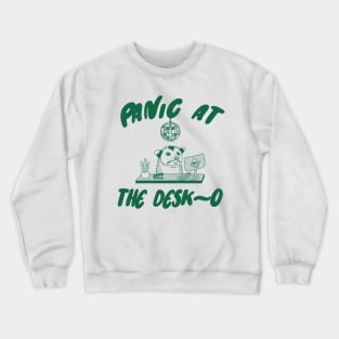 Panic at the Desk-o Opossum Shirt, Weird Opossum Meme Crewneck Sweatshirt